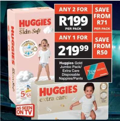 Huggies Gold Jumbo Pack/Extra Care Disposable Nappies/Pants