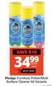 Pledge Furniture Polish/Multi Surface Cleaner