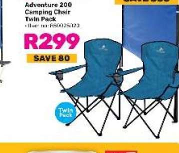 Adventure 200 Camping Chair Twin Pack