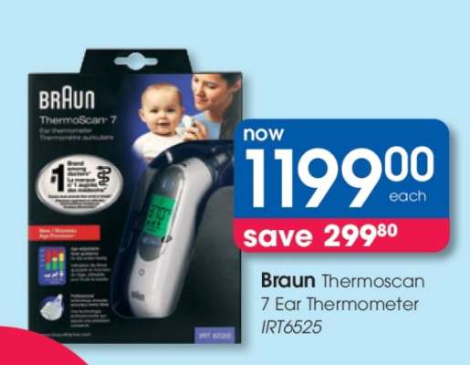 Braun Thermoscan 7 Ear Thermometer IRT6525