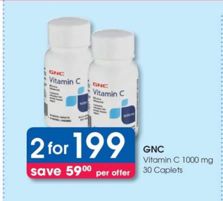 GNC Vitamin C 1000 mg 30 Caplets