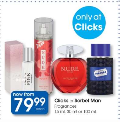 Clicks or Sorbet Man Fragrances