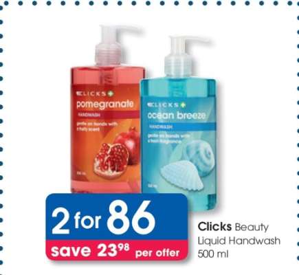 Clicks Beauty Liquid Handwash 500 ml