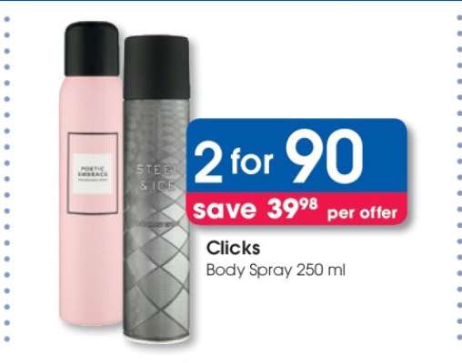 Clicks Body Spray 250 ml