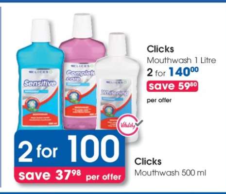 Clicks Mouthwash 1 Litre