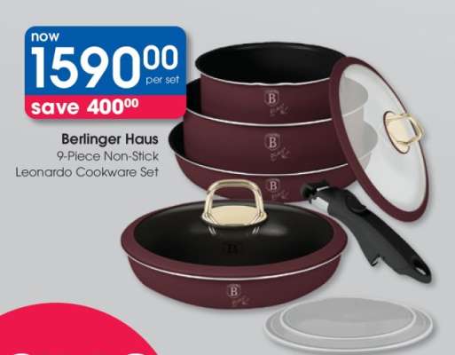 Berlinger Haus 9-Piece Non-Stick Leonardo Cookware Set
