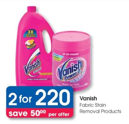 Vanish Fabric Stain Removal Products