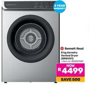 Bennett Read 8 kg AeroDry Vented Dryer (BR8VD1)