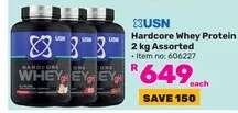 USN Hardcore Whey Protein 2 kg Assorted