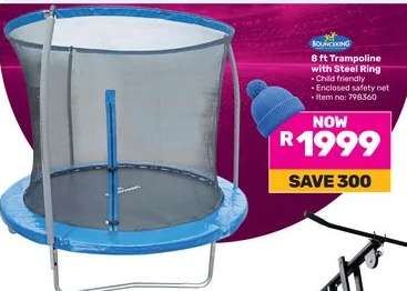 8 ft Trampoline with Steel Ring