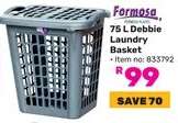 Formosa 75 L Debbie Laundry Basket