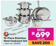 15-Piece Stainless Steel Cookware Set