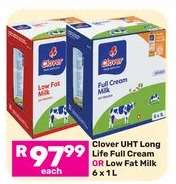 Clover UHT Long Life Full Cream OR Low Fat Milk