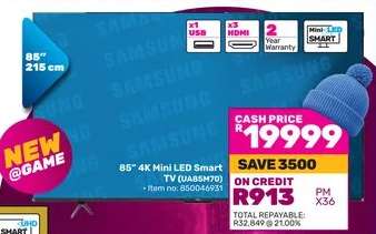 85" 4K Mini LED Smart TV (UA85M70)