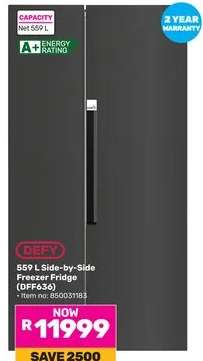 DEFY 559 L Side-by-Side Freezer Fridge (DFF636)