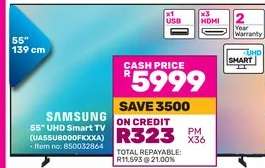 Samsung 55" UHD Smart TV