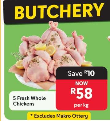5 Fresh Whole Chickens