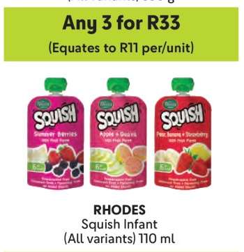 RHODES Squish Infant (All variants) 110 ml