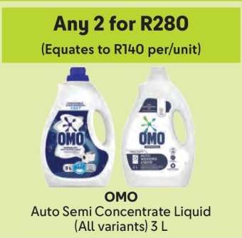 OMO Auto Semi Concentrate Liquid (All variants) 3 L