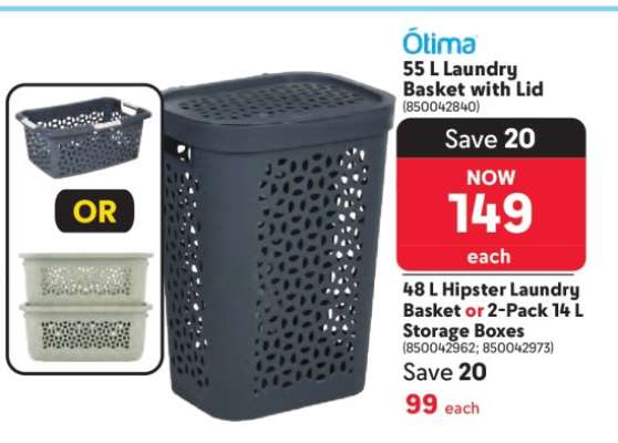 Ótima 55 L Laundry Basket with Lid