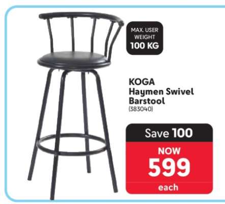 KOGA Haymen Swivel Barstool