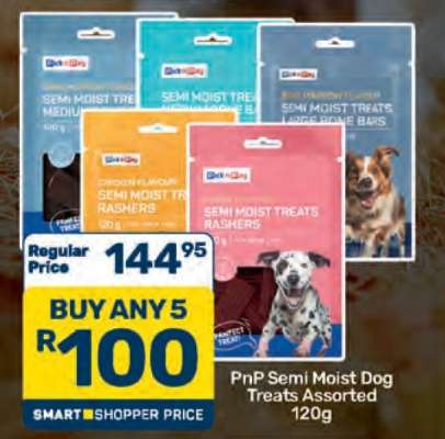 PnP Semi-Moist Dog Treats Assorted 120g