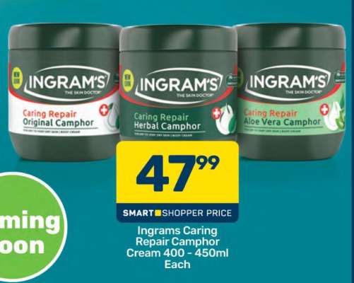 Ingrams Caring Repair Camphor Cream 400 - 450ml Each