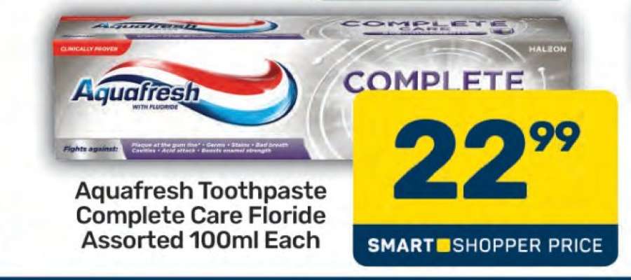 Aquafresh Toothpaste Complete Care Floride Assorted 100ml Each