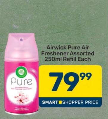 Airwick Pure Air Freshener Assorted 250ml Refill Each