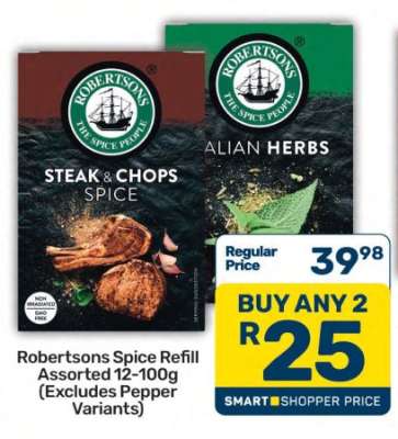 Robertsons Spice Refill Assorted 12-100g