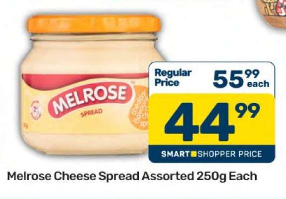 Melrose Cheese Spread Assorted 250g Each