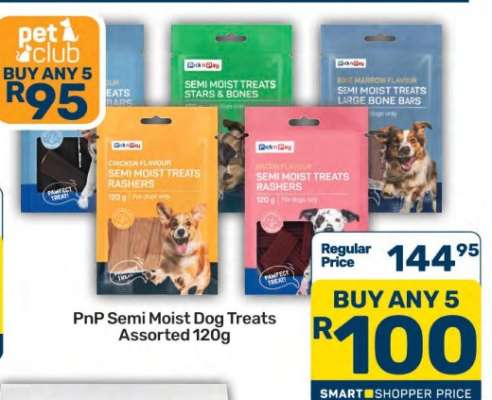 PnP Semi-Moist Dog Treats Assorted 120g