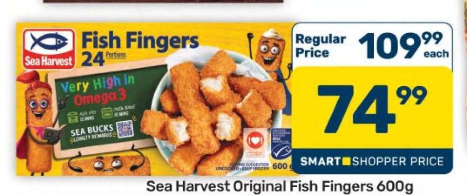 Sea Harvest Original Fish Fingers 600g