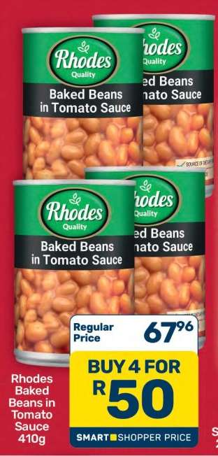 Rhodes Baked Beans in Tomato Sauce 410g