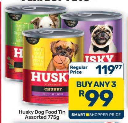 Husky Dog Food Tin Assorted 775g