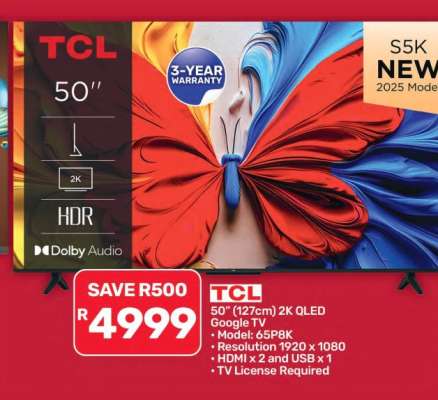 TCL 50'' (127cm) 2K QLED Google TV