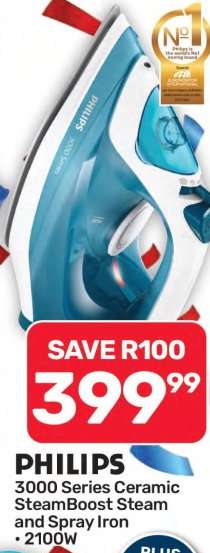 PHILIPS 3000 Series Ceramic SteamBoost Steam and Spray Iron