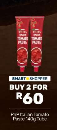 PnP Italian Tomato Paste 140g Tube