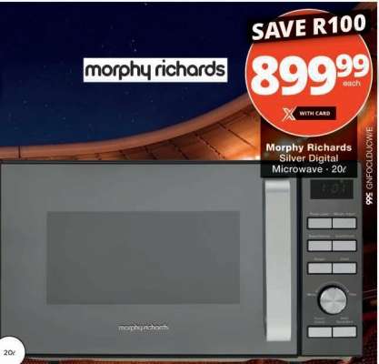 Morphy Richards Silver Digital Microwave