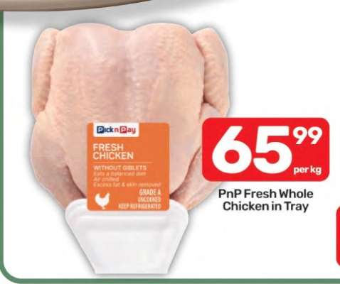 PnP Fresh Whole Chicken in Tray