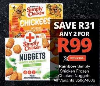 Rainbow Simply Chicken Frozen Chicken Nuggets