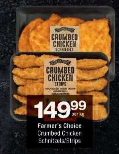 Farmer's Choice Crumbed Chicken Schnitzels/Strips