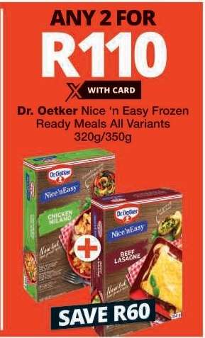 Dr. Oetker Nice 'n Easy Frozen Ready Meals