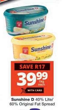 Sunshine D 40% Lite/60% Original Fat Spread