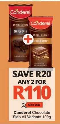 Canderel Chocolate Slab All Variants 100g