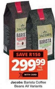 Jacobs Barista Coffee Beans All Variants
