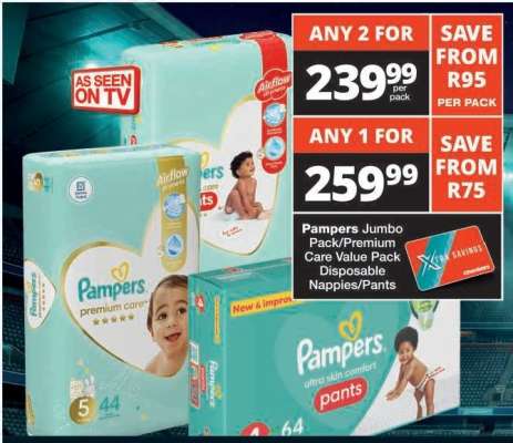 Pampers Jumbo Pack/Premium Care Value Pack Disposable Nappies/Pants
