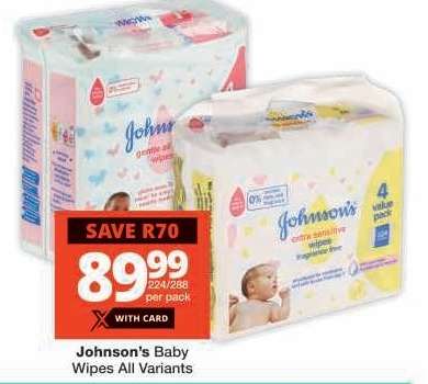 JOHNSON'S Baby Wipes (All variants)