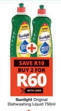 SUNLIGHT ORIGINAL DISHWASHING LIQUID 750ml