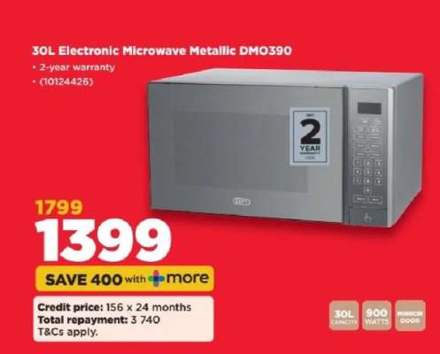 30L Electronic Microwave Metallic DMO390
